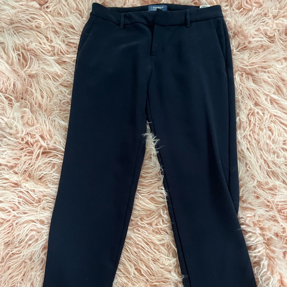 Navy Blue Cropped Trousers